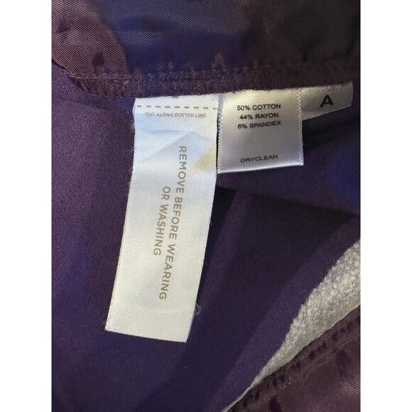 Ann Taylor Loft Ankle Length Purple Dress Pants, Size 4 - Picture 4 of 4